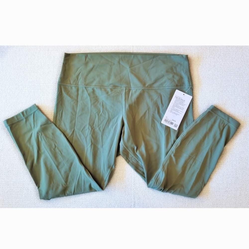 NWT Lululemon Plus Size Align High Rise Leggings 25" Olive Khaki Green Size 18 - Picture 10 of 12